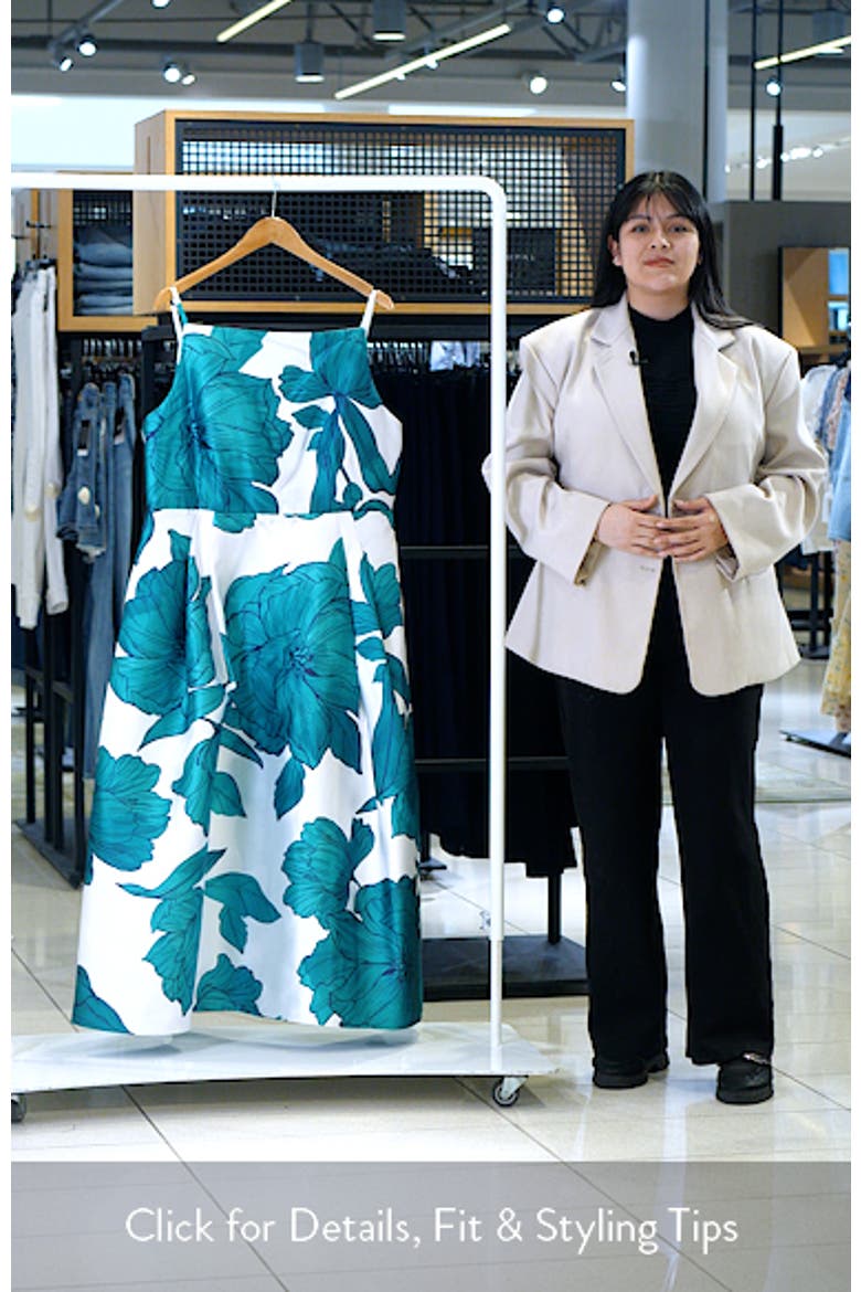 Floral Mikado Fit & Flare Gown video