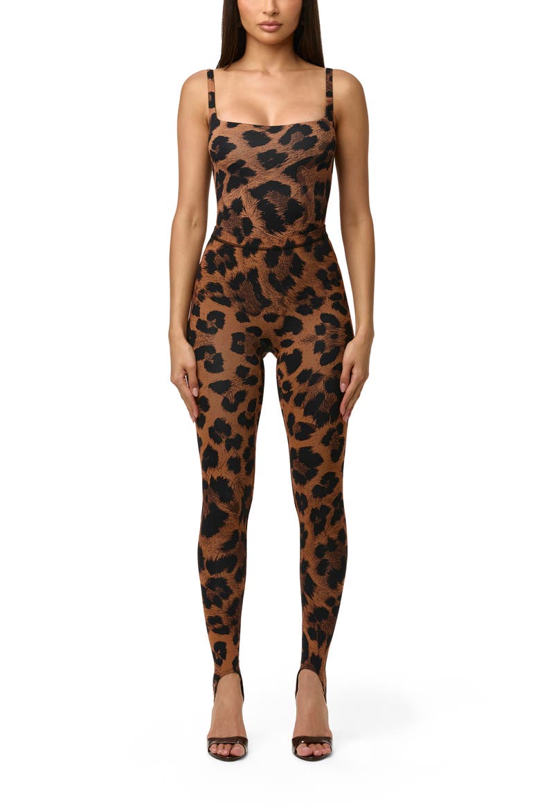 Brush Storm Print Stirrup Leggings, Alternate, color, LEOPARD