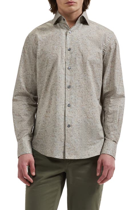 Alvin Shaped Fit Long Sleeve Cotton Shirt