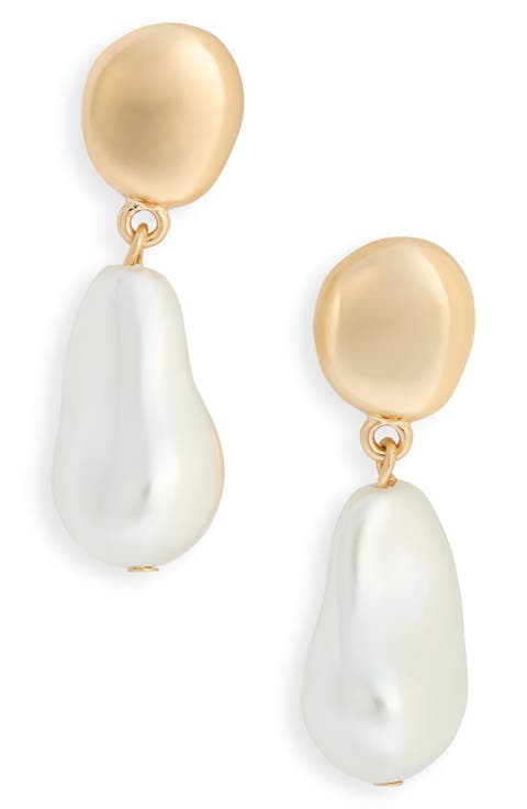 Faux Pearl Drop Earrings