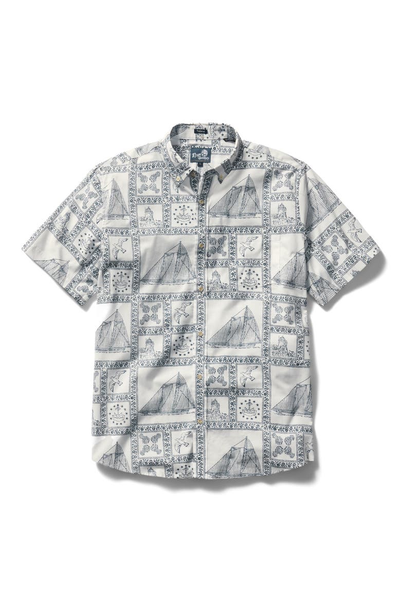 Newport Sailor Button Down Shirt, Main, color, WHITE