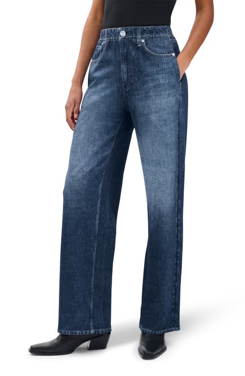 Rag & Bone Miramar Wide Leg Cotton Terry Sweatpant Jeans In Blue