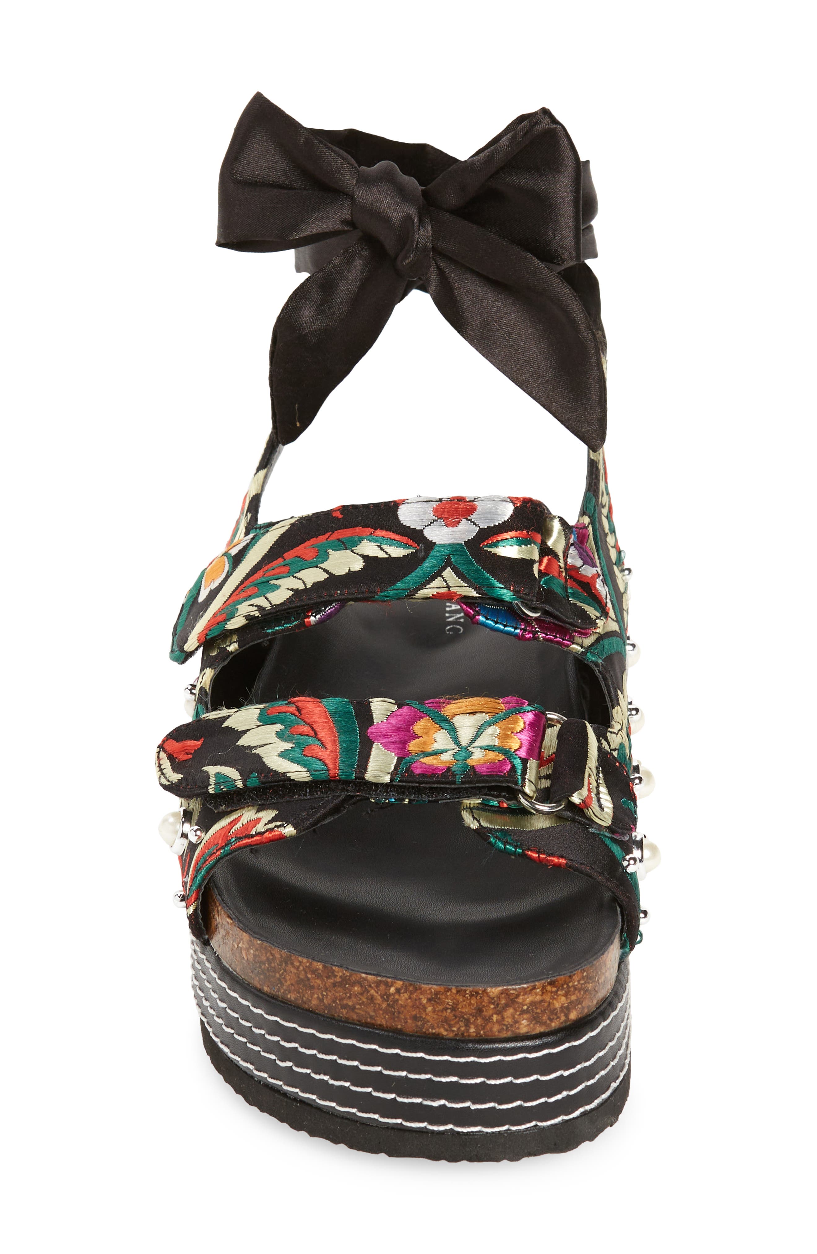 AZALEA WANG Mackley Ankle Tie Platform Sandal, Alternate, color, 