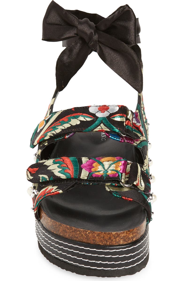 AZALEA WANG Mackley Ankle Tie Platform Sandal, Alternate, color,