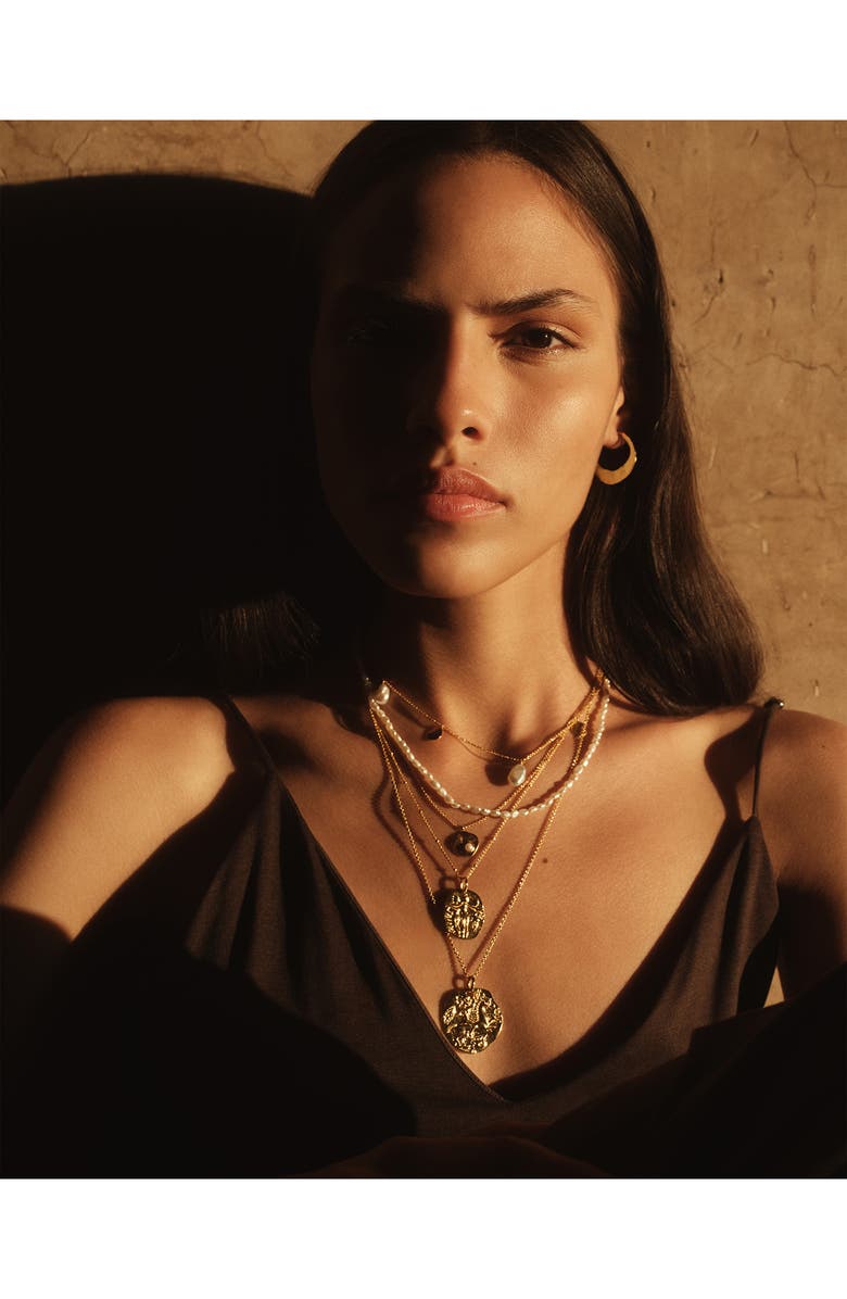 Monica Vinader Medium Capri Hoop Earrings, Alternate, color, 18K Gold Vermeil