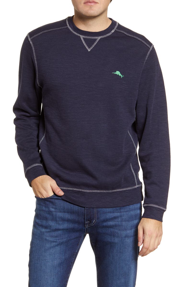 Tommy Bahama Tomma Bahama Tobago Bay Crewneck Sweatshirt, Main, color, Ocean Deep