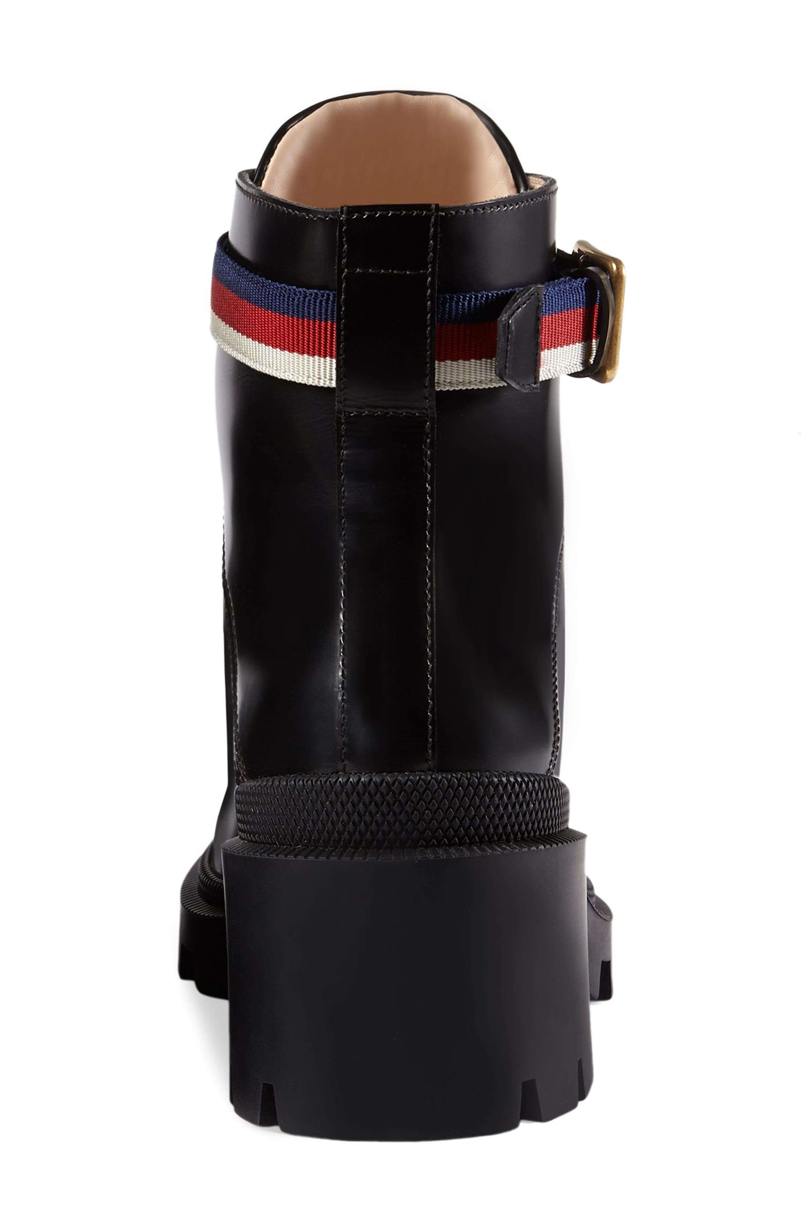 Gucci Trip Lug Sole Combat Boot, Alternate, color, 