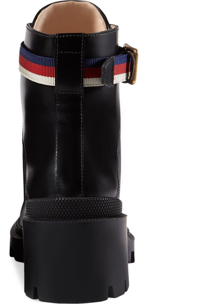 Gucci Trip Lug Sole Combat Boot, Alternate, color,