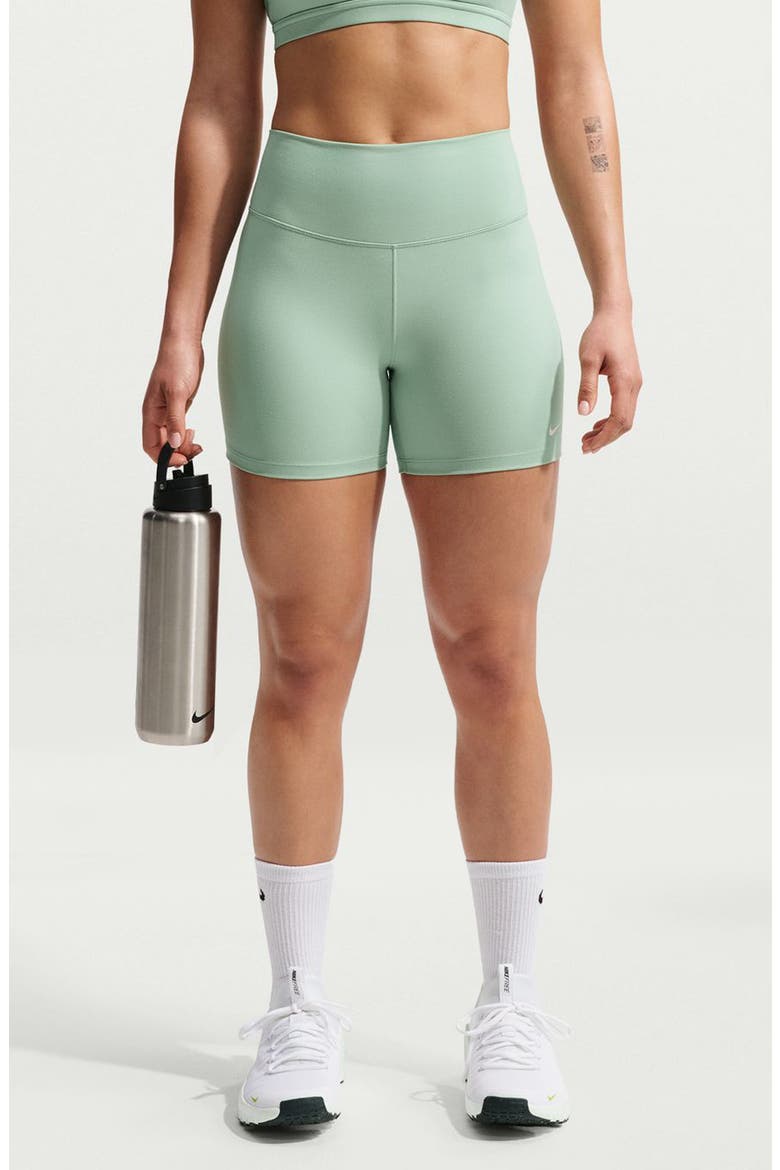 One Elemental Dri-FIT High Waist Bike Shorts, Main, color, STEAM/ WHITE