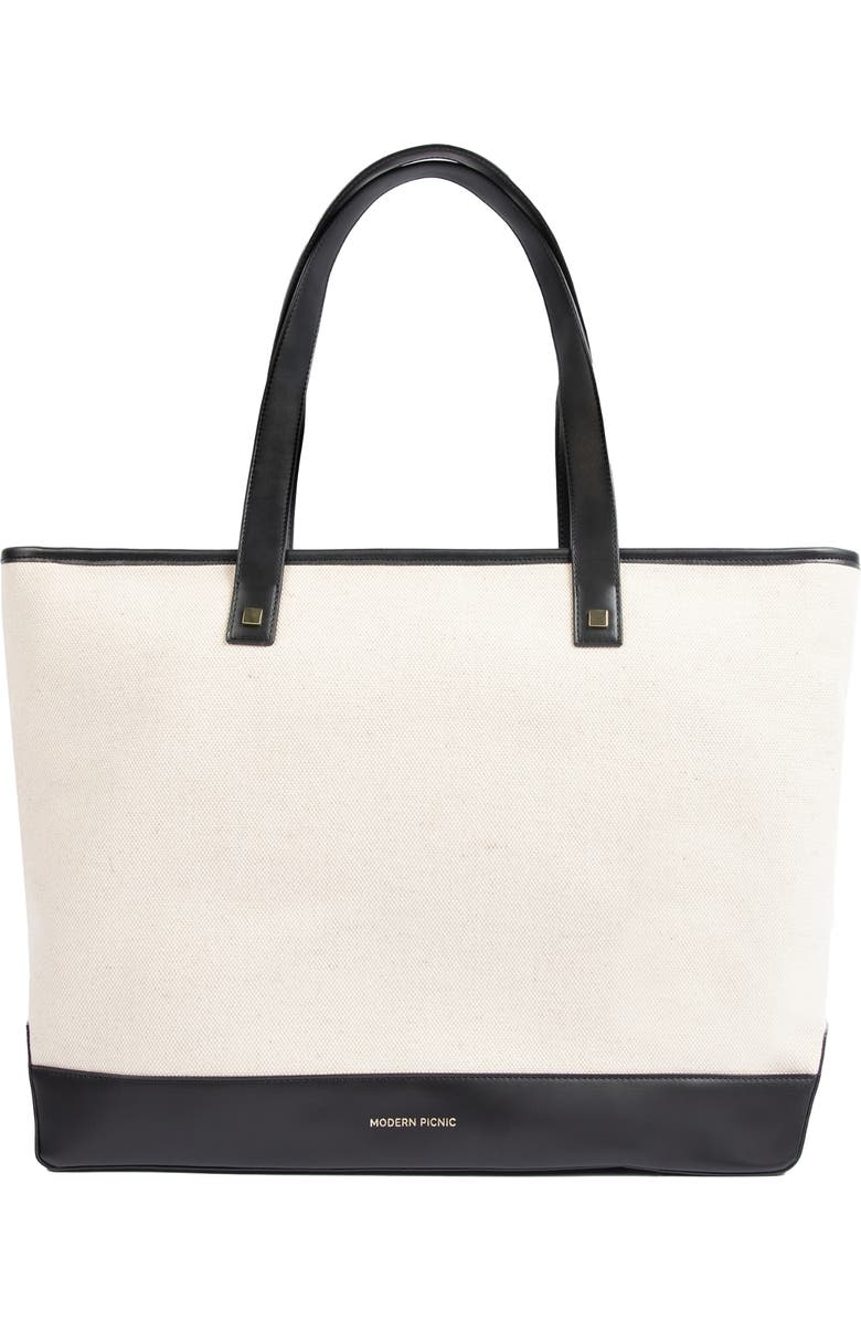 Modern Picnic THE TOTE, Main, color, Black Canvas