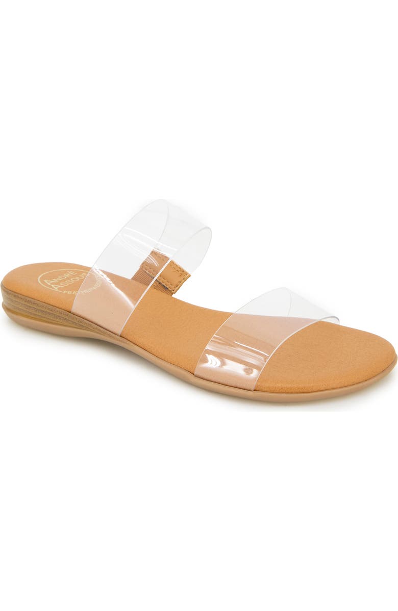 André Assous Nabila Flat Sandal, Main, color, Clear