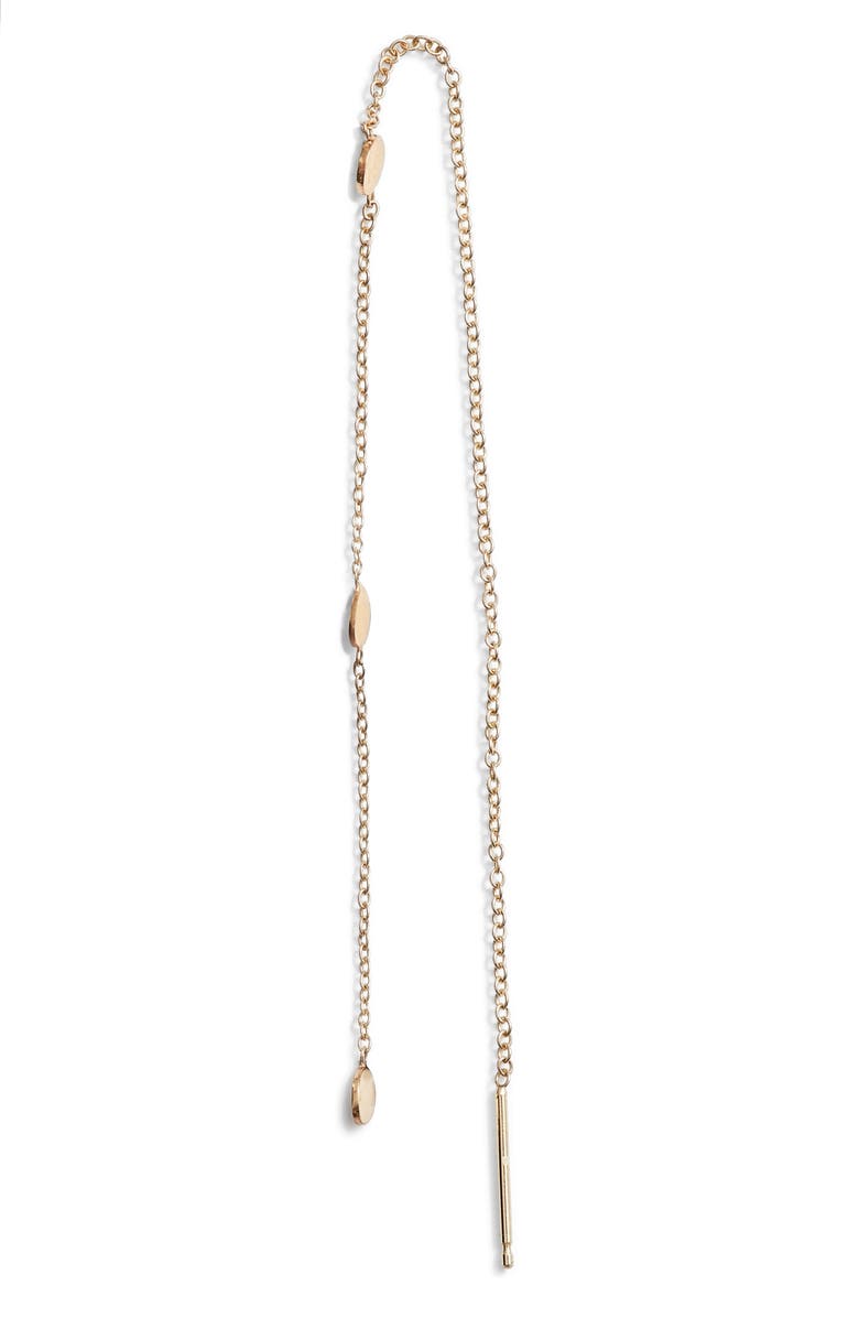 Zoë Chicco Itty Bitty Disc Threader Earrings, Alternate, color,