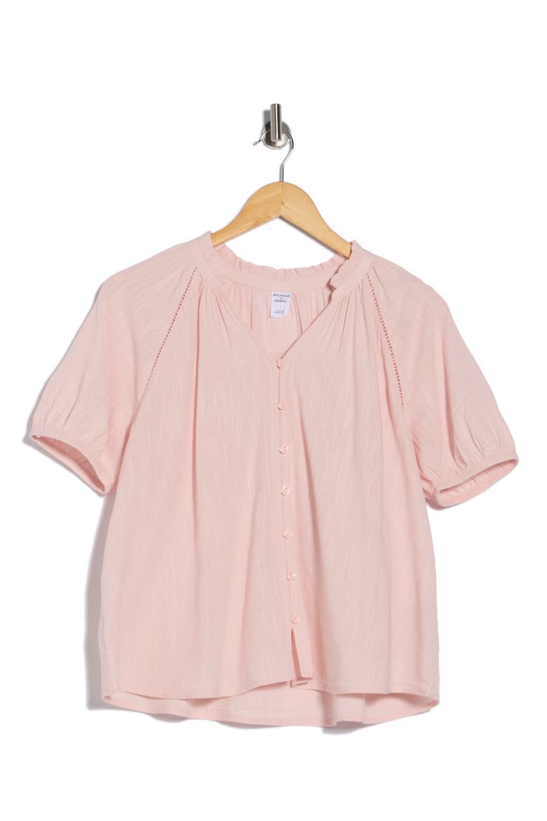 Relaxed Button Front Shirt, Alternate, color, PINK LOTUS