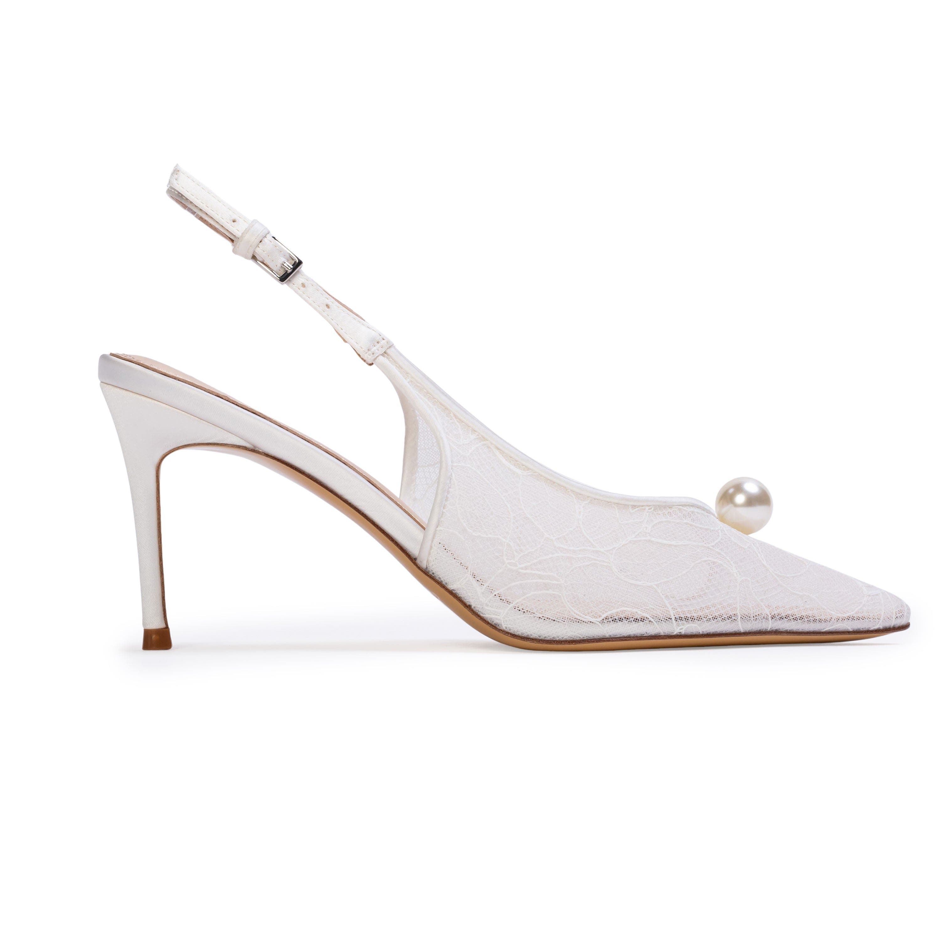 Reina 80 Lace Pump, Main, color, Ivory Lace