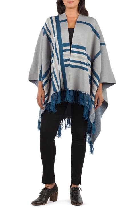 Stripe Tassel Trim Shawl