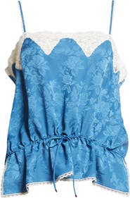 Chloé Rose Jacquard Organic Silk Camisole