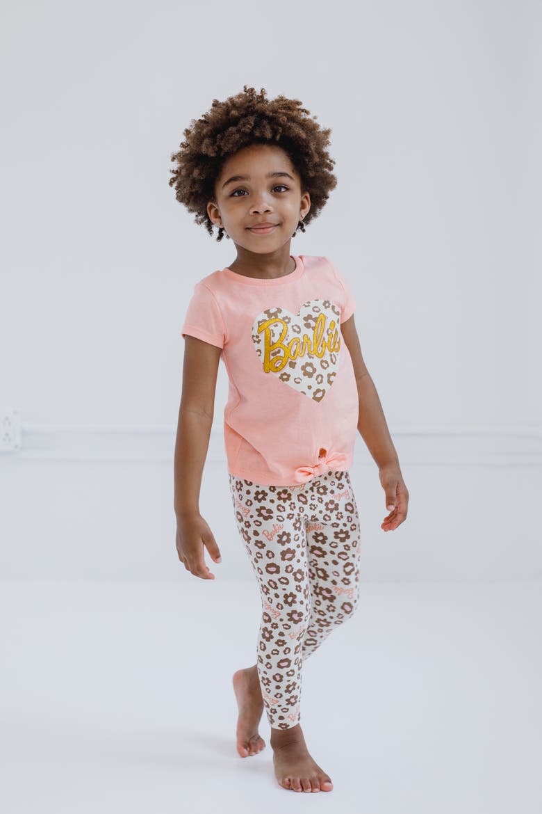 2-Piece T-Shirt and Leggings Set, Alternate, color, Tusk Pink Leopard