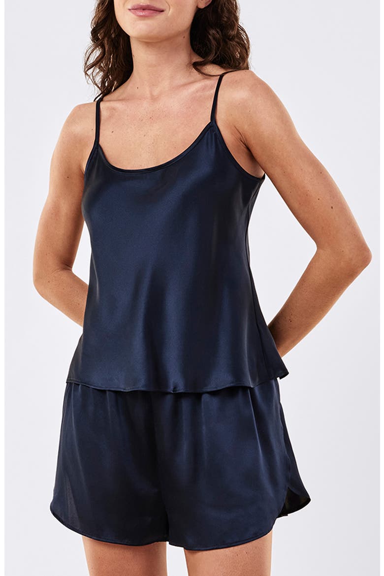 Audrey Mulberry Silk Pajamas, Main, color, DEEP NAVY