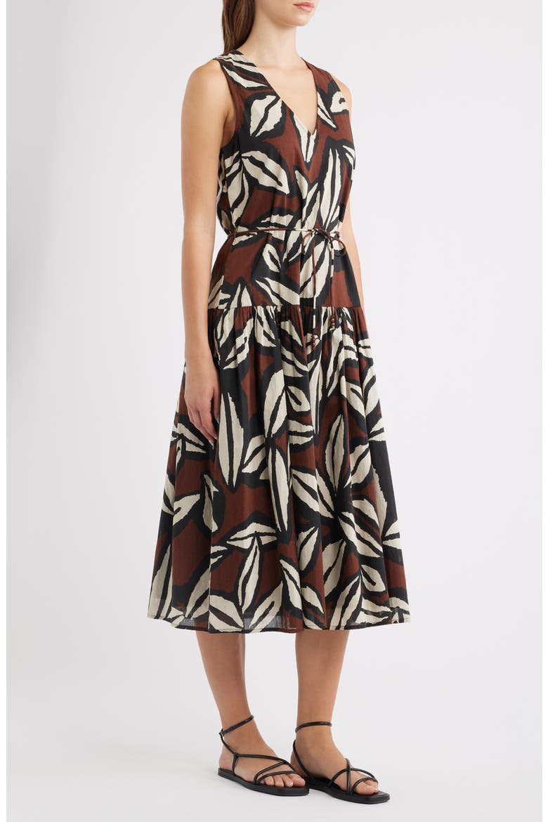 Maeve Midi Dress, Alternate, color, COCOA FLORAL
