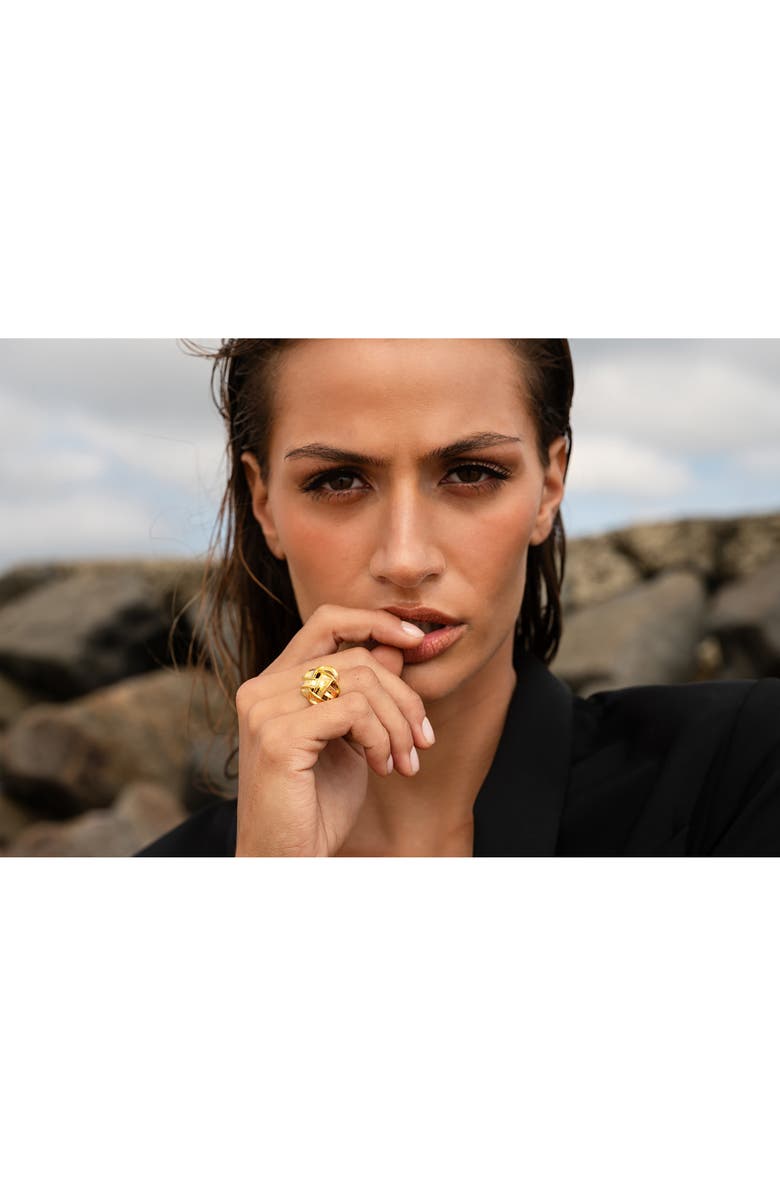 CHRISTINA CARUSO Woven Ring, Alternate, color, 14K Gold