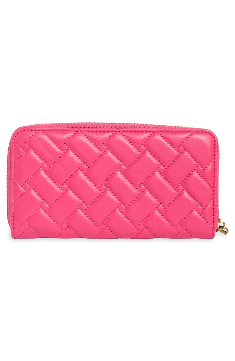 Kurt Geiger London Kensington Zip Around Quilted Wallet, Alternate, color, Pink