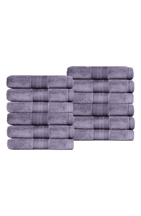 Aria 12-Piece Turkish Cotton Washcloths