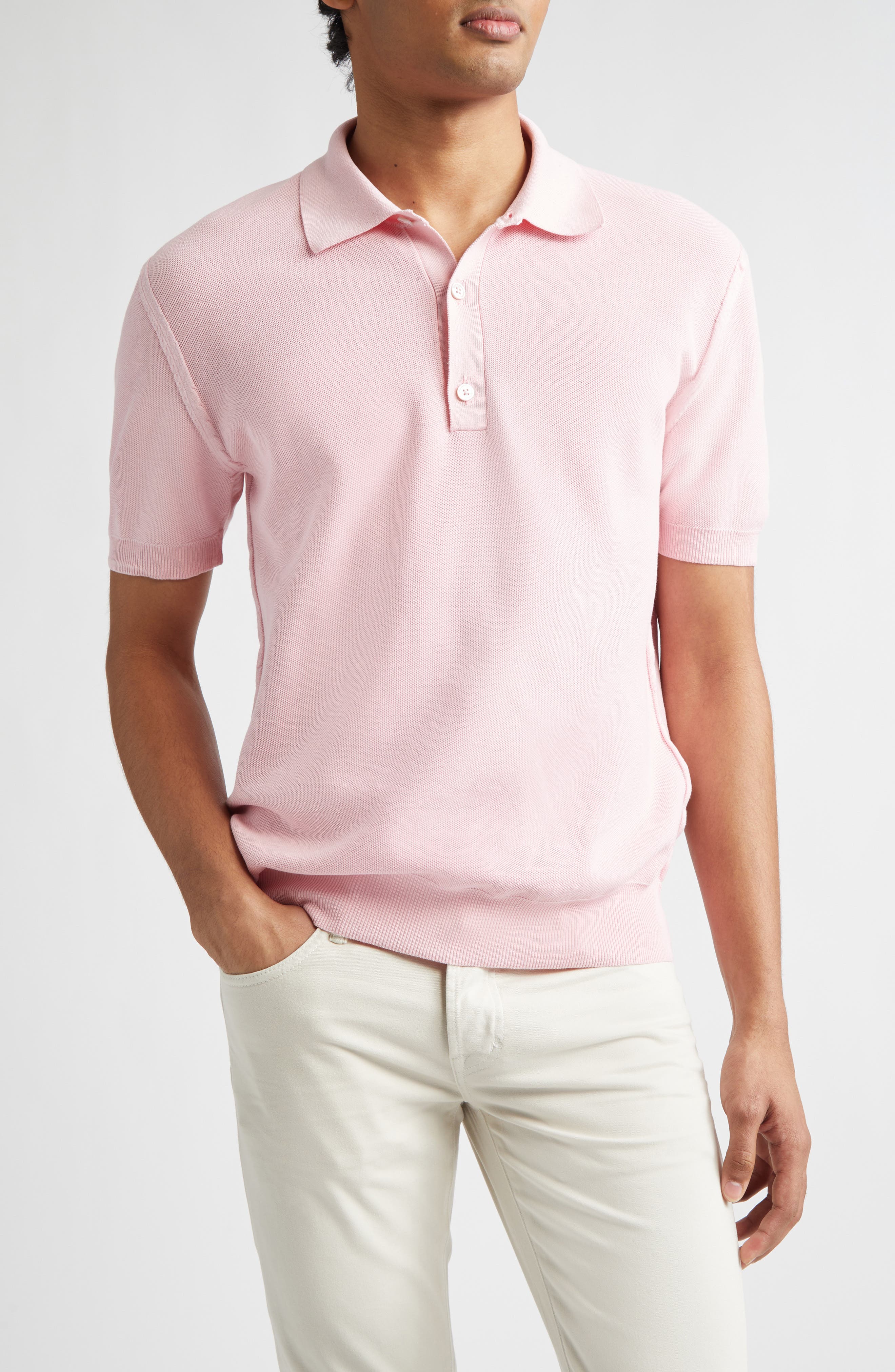 Silk & Cotton Pique Polo
