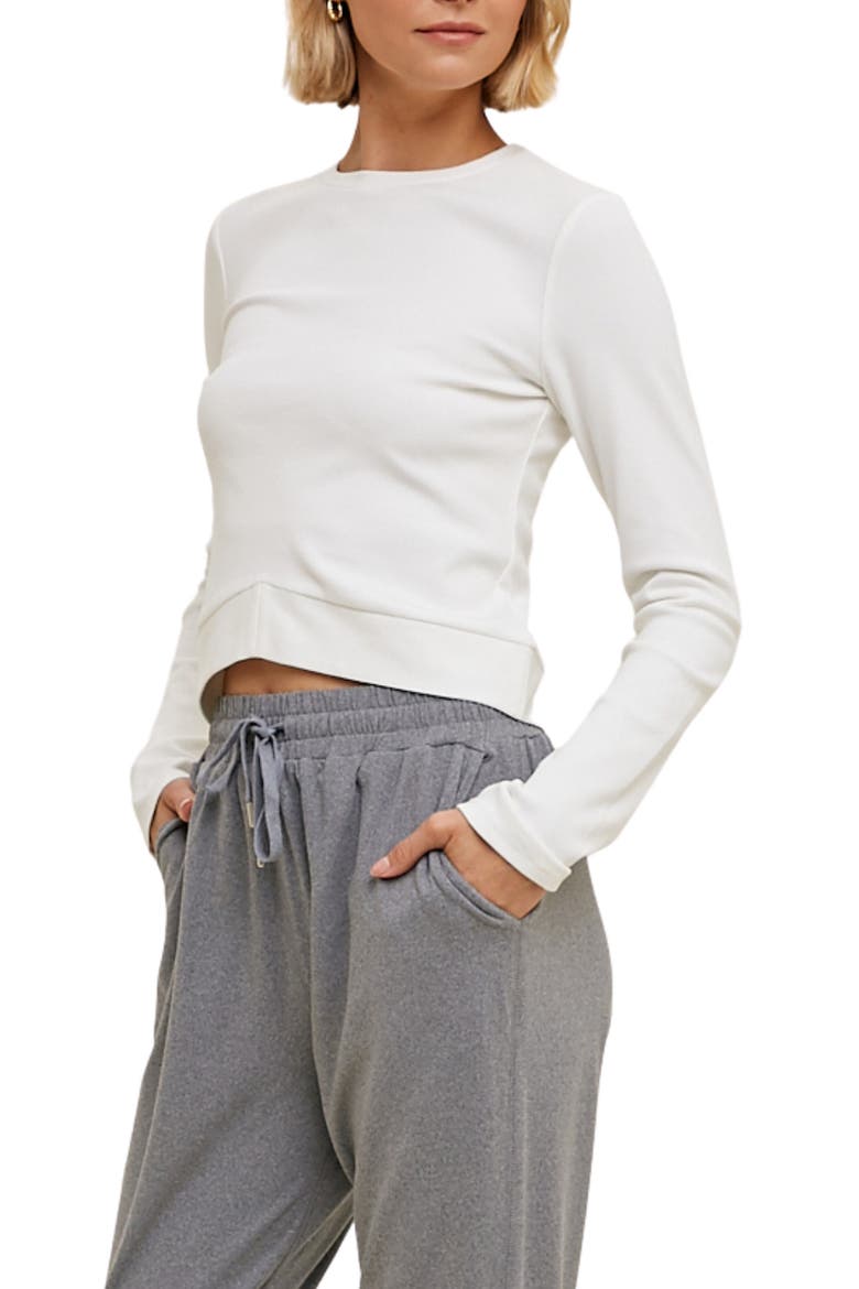 Ribbed Knit Top, Alternate, color, IVORY