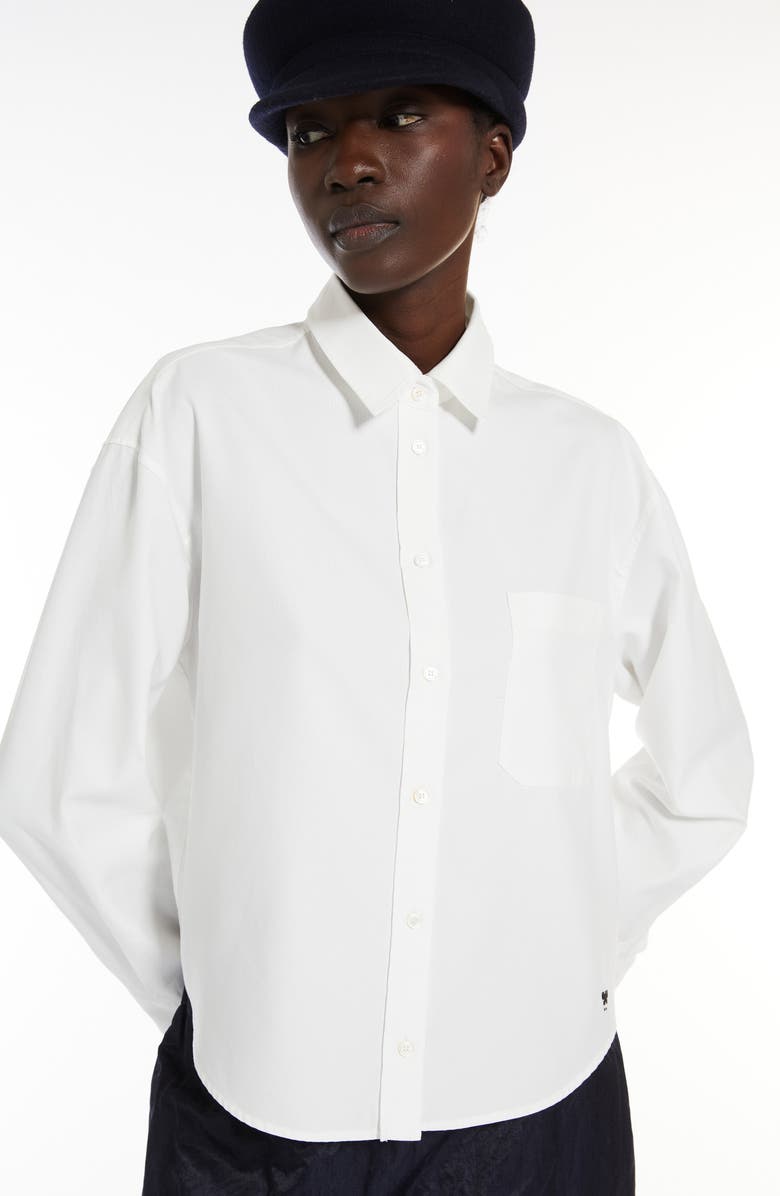 Weekend Max Mara Jock Cotton Button-Up Shirt, Alternate, color, 