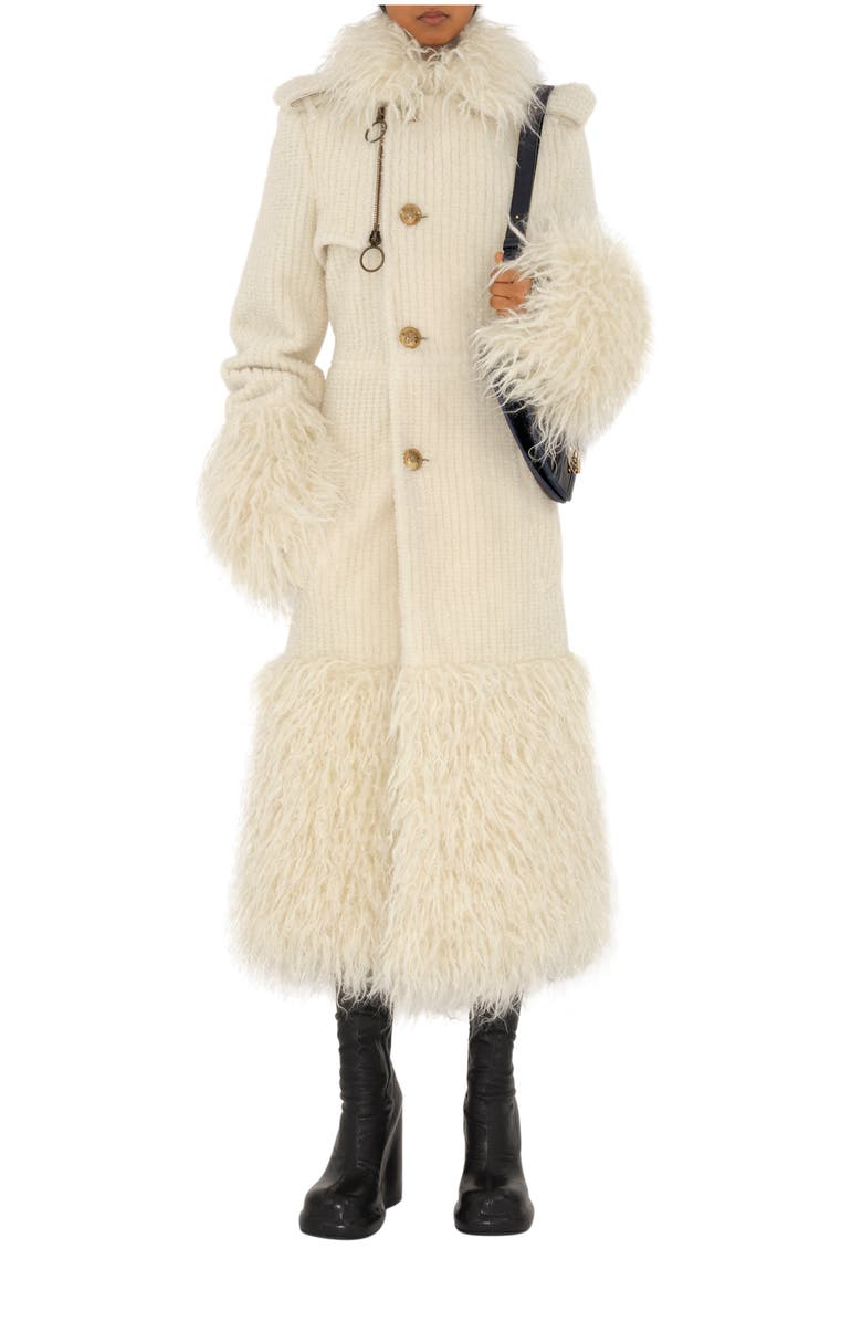 Burberry Long Corduroy Trench Coat, Main, color, 