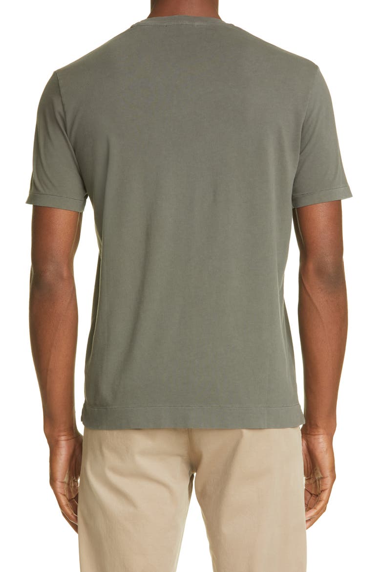 Garment Dyed Cotton T-Shirt, Alternate, color, OLIVE