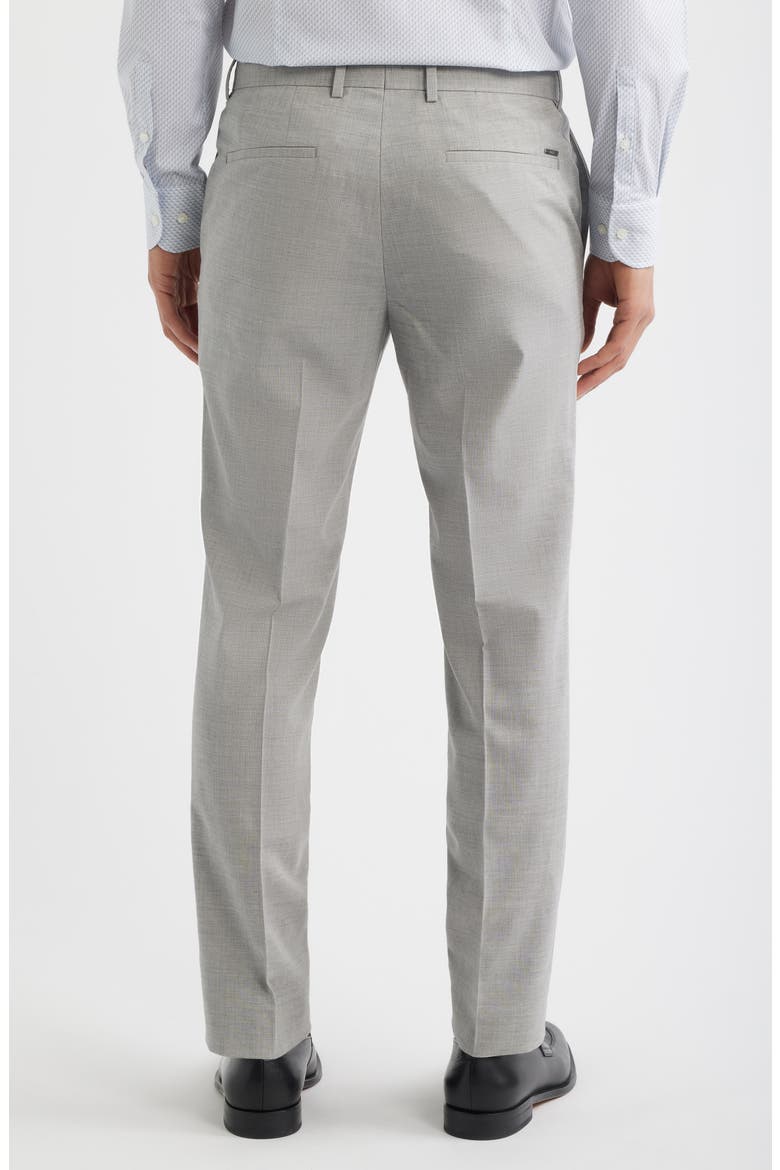Genius Slim Fit Flat Front Wool Blend Dress Pants, Alternate, color, OPEN GREY