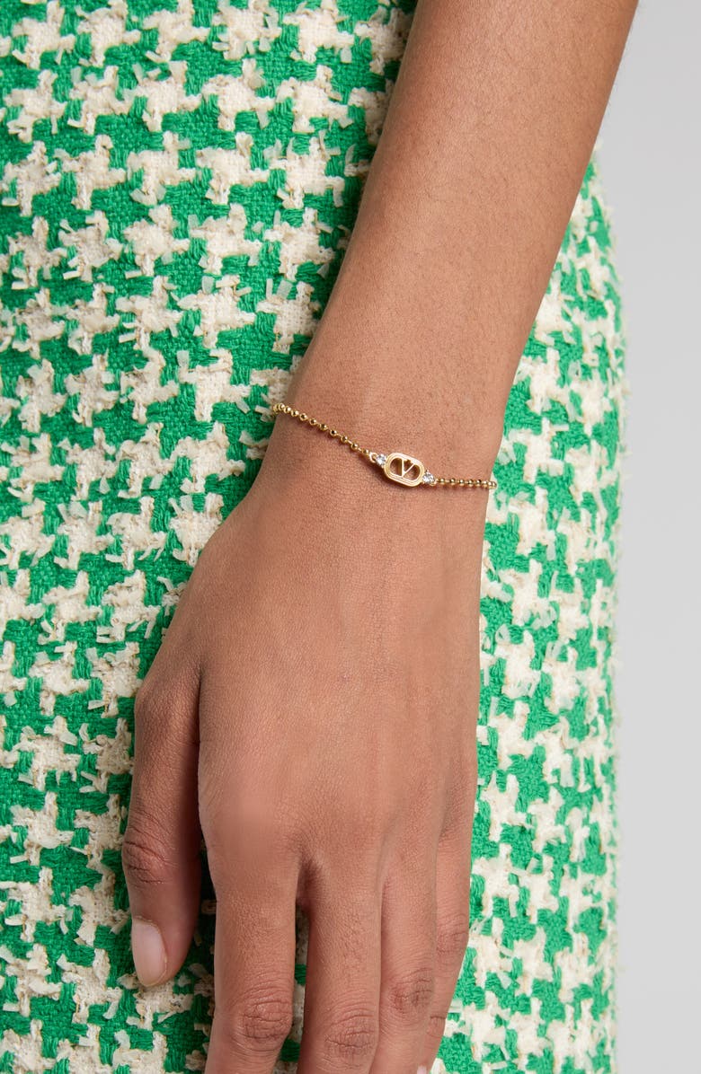 Valentino Garavani Ovalette Bracelet, Alternate, color, Gold