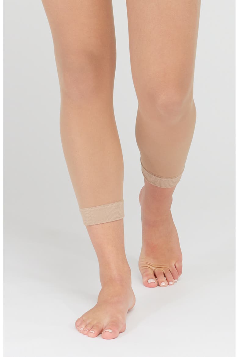 High Waisted Shaping Capri Tights, Alternate, color, BEIGE