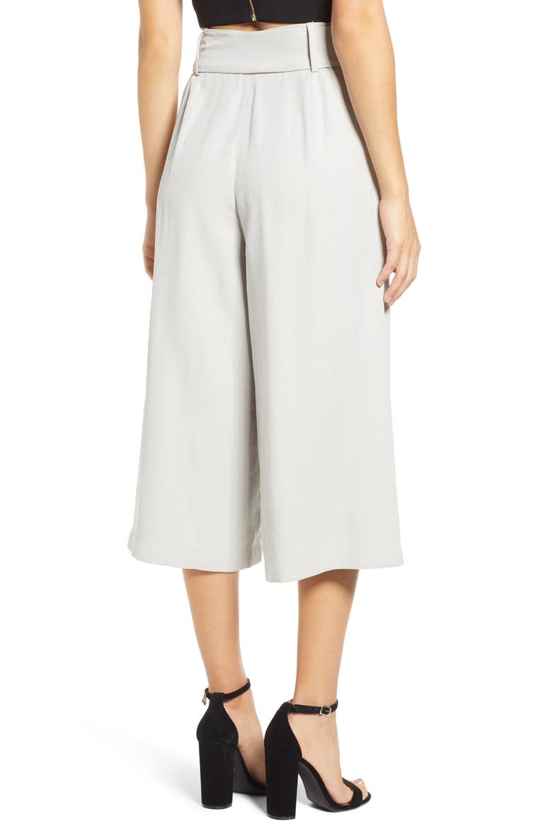 D-Ring Crop Pants, Alternate, color, GREY MICRO
