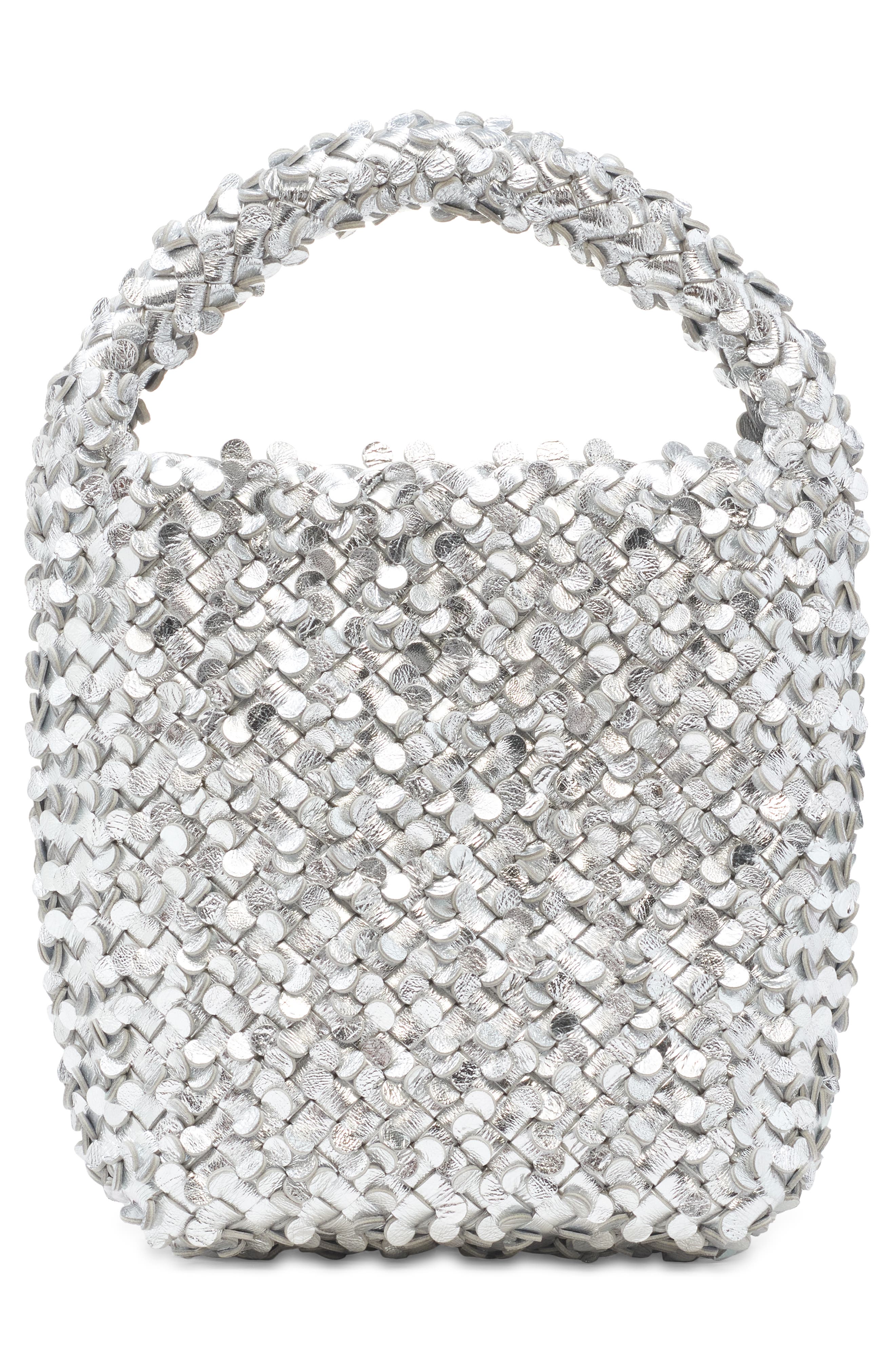 Bottega Veneta Cabat Mirror Confetti Leather Top Handle Bag, Alternate, color, 