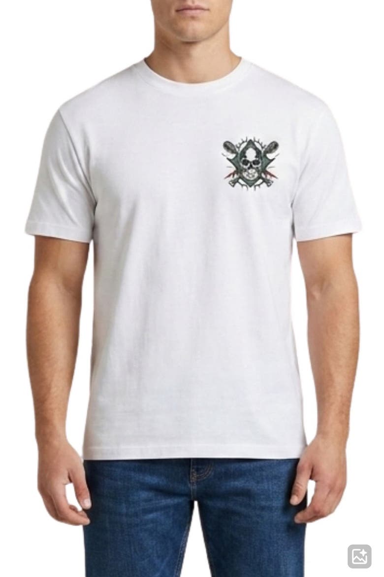 Rattle the Rhythm Graphic T-Shirt, Main, color, WHITE