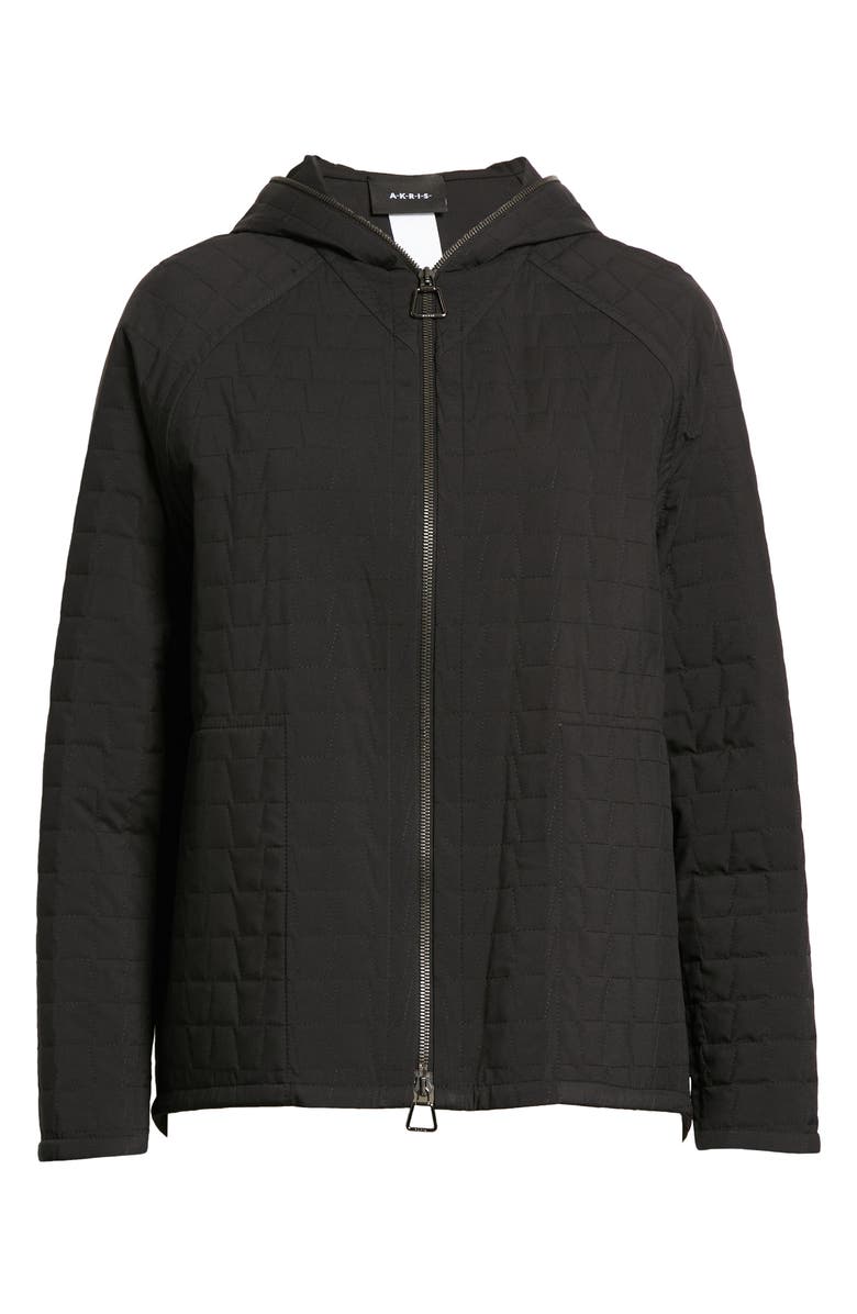 Akris Enon Quilted Taffeta Hooded Jacket, Alternate, color, 