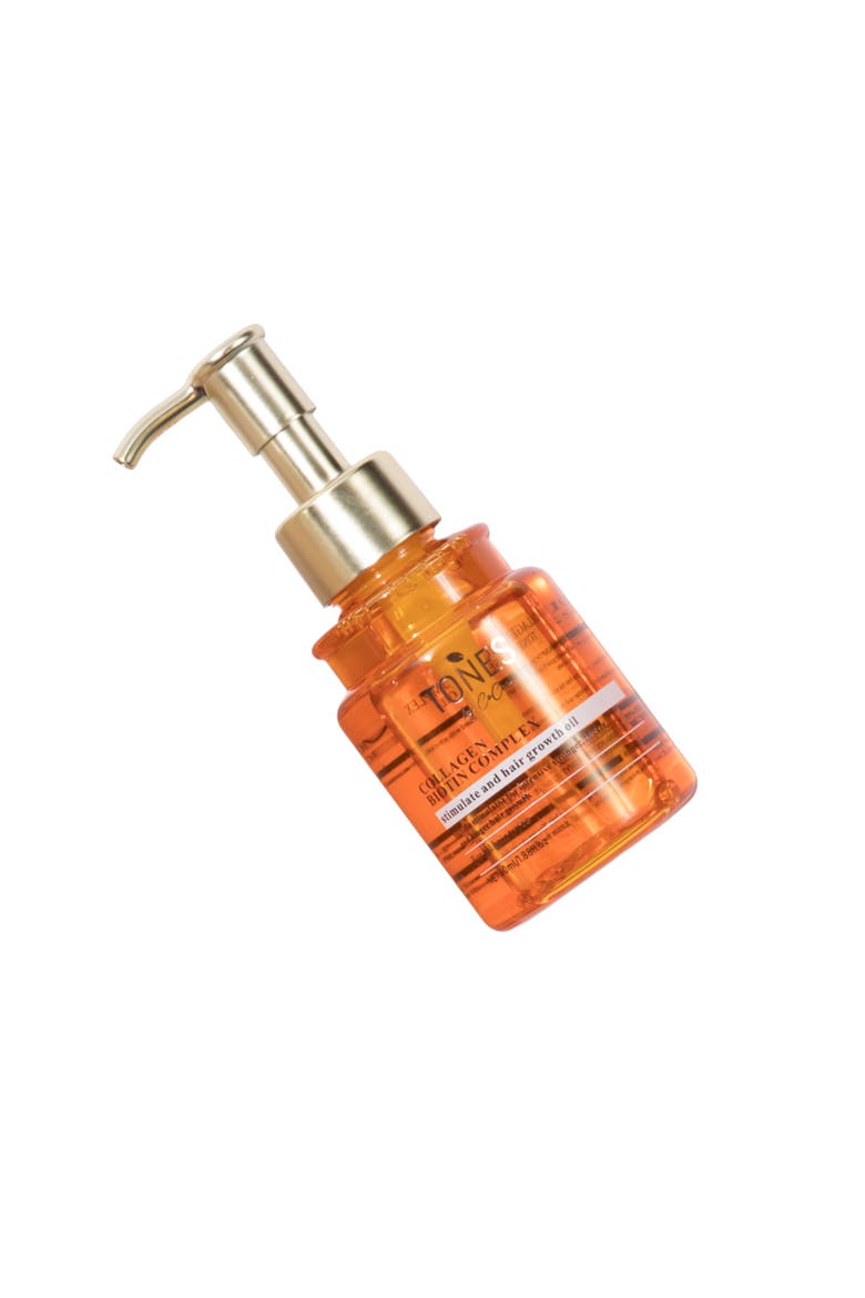 Collagen Biotin Complex Stimulating Hair Growth Oil 60ml, Alternate, color, Transparent with orange