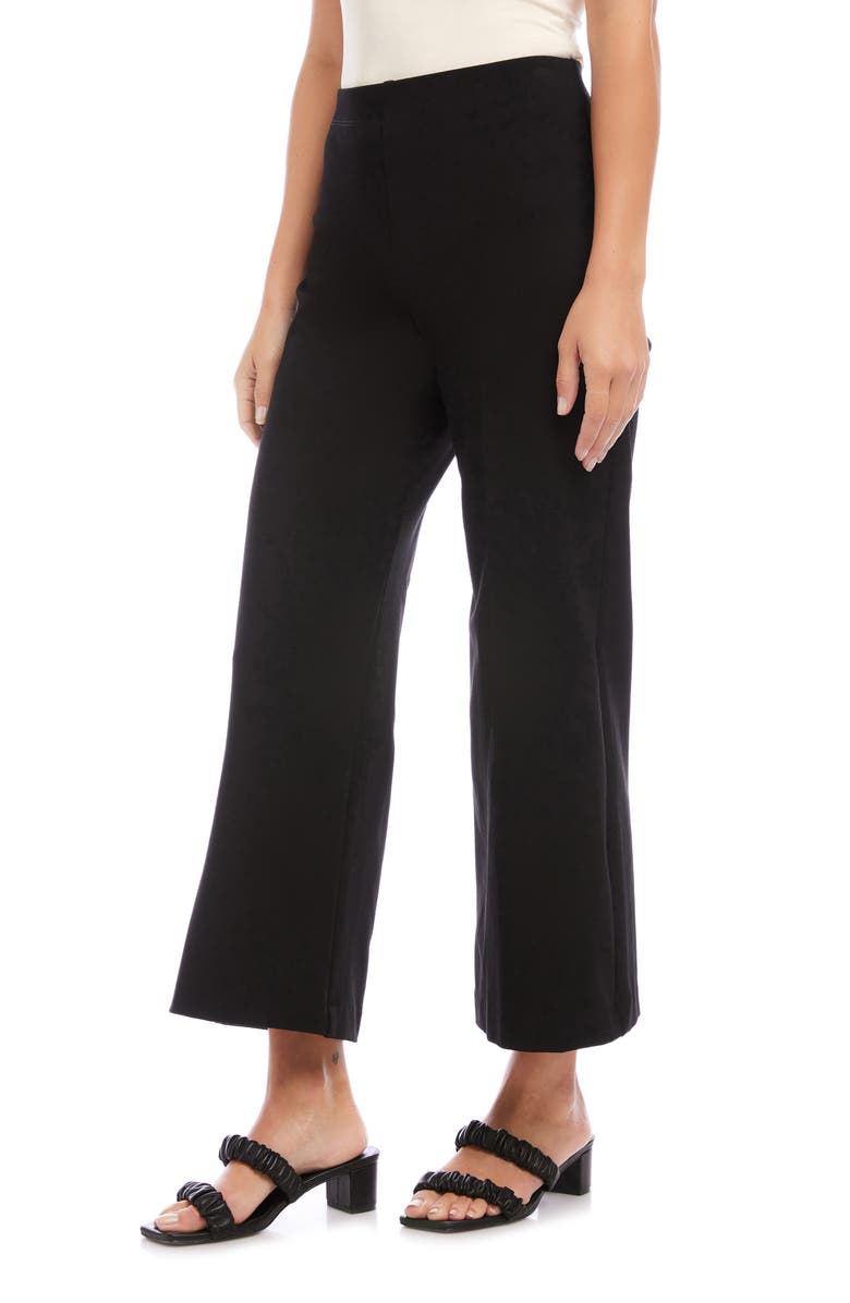 FIFTEEN TWENTY High Waist Crop Wide Leg Pants, Alternate, color, Black