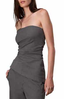 rag & bone Irina Ruched Strapless Top