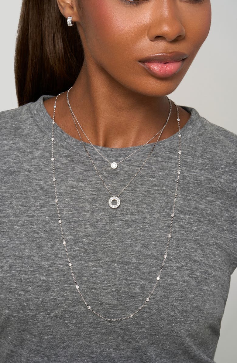 Bony Levy Mika Diamond Wide Huggie Hoop Earrings, Alternate, color, 18K White Gold