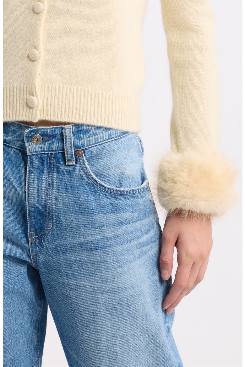Clara Cashmere Cardigan, Alternate, color, VANILLA