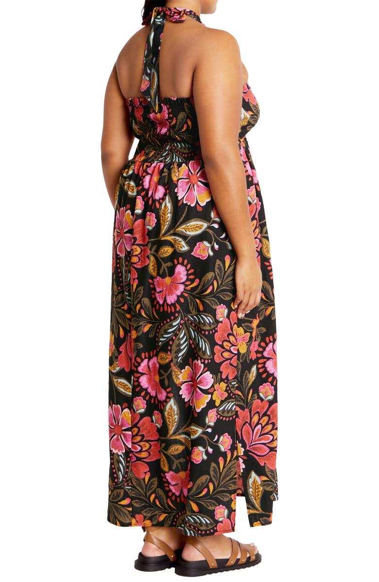 City Chic Peta Halter Maxi Dress, Alternate, color,