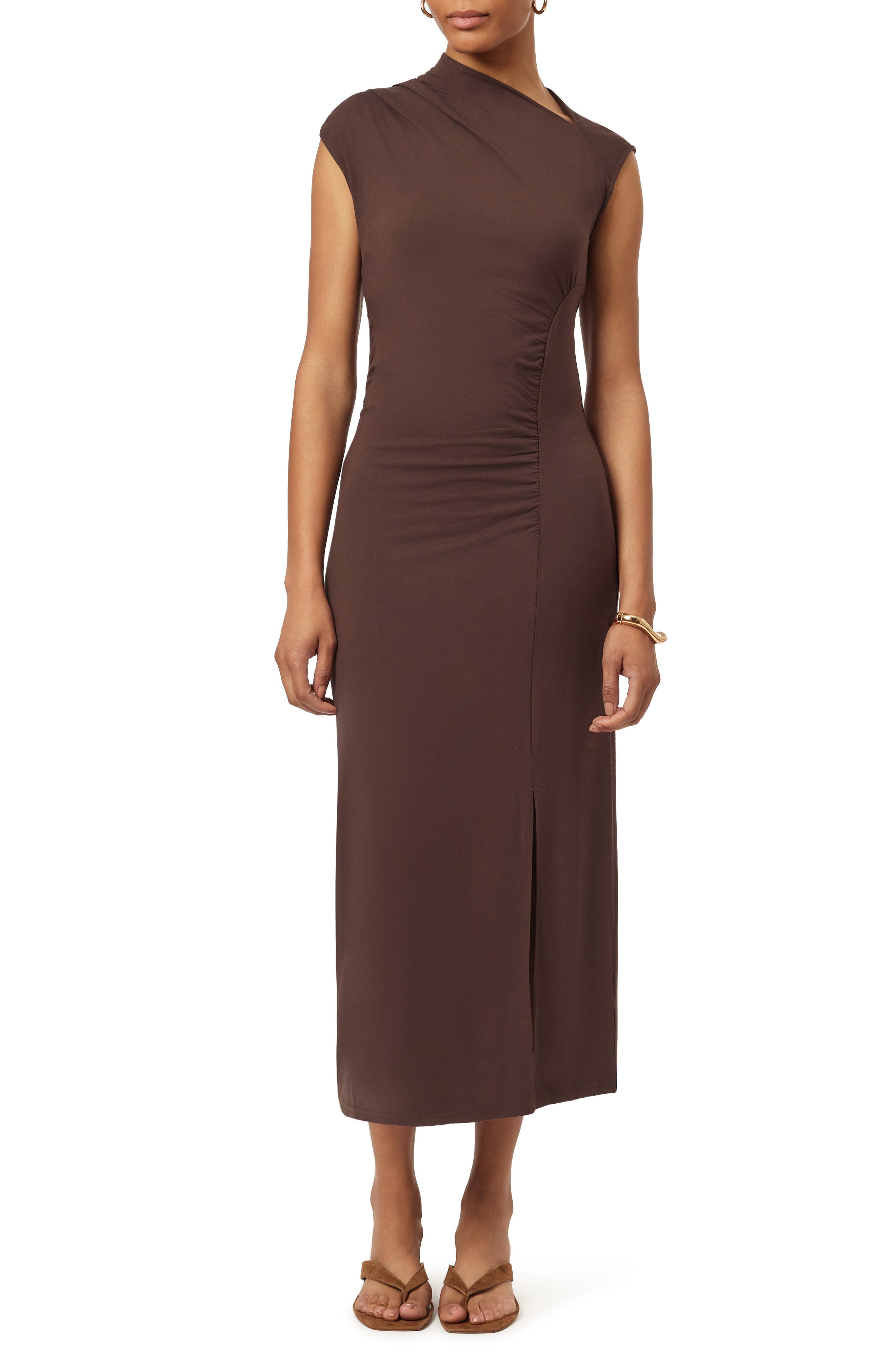 Scotch & Soda Asymmetric Neck Sleeveless Dress