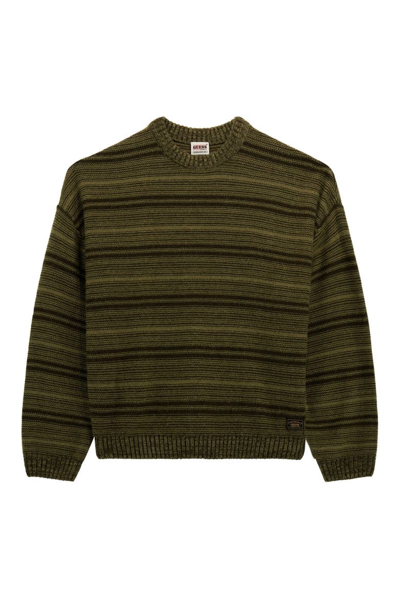 Boxy Stripe Sweater, Alternate, color, GREEN