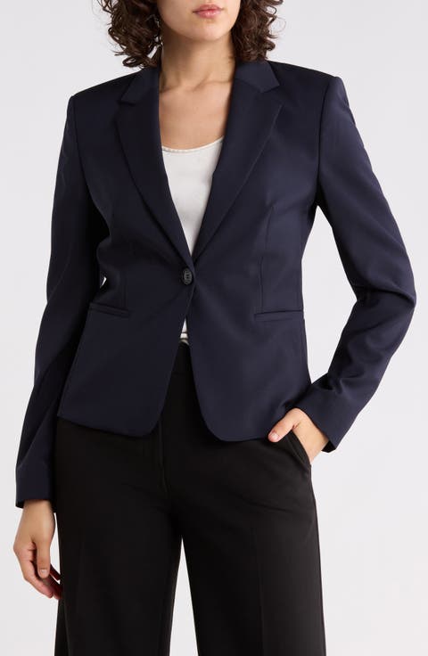 Jarua Notch Lapel Wool Blazer