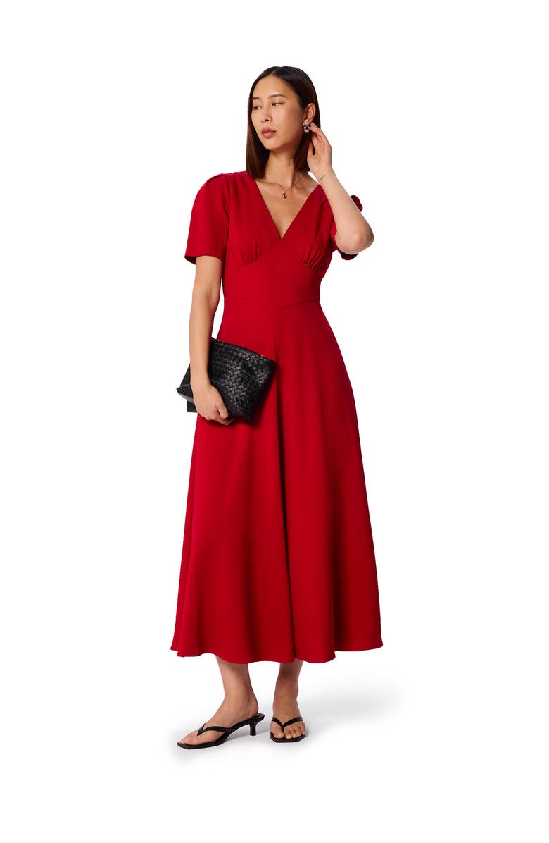 Whistles Panel Maxi Dress, Main, color, Red