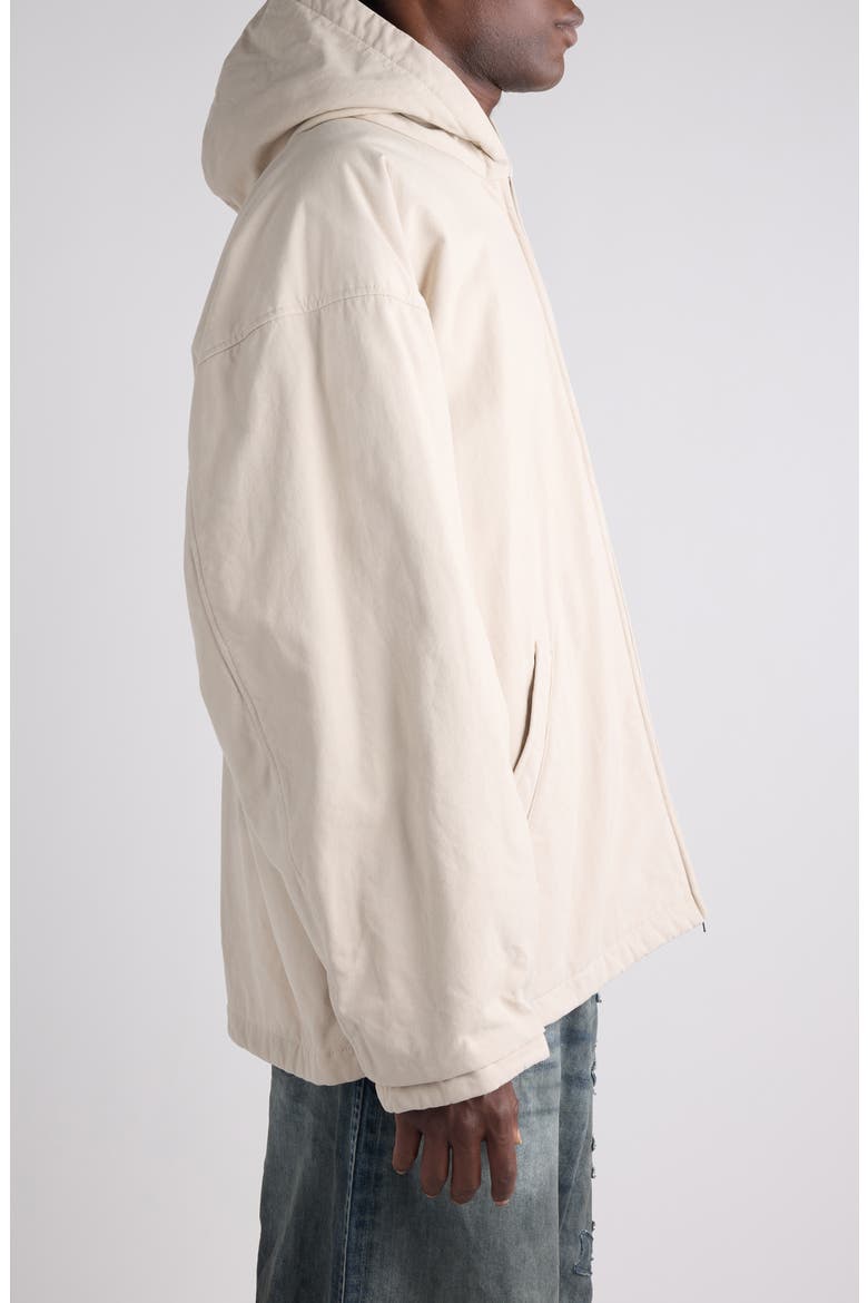 Cotton Blend Hooded Jacket, Alternate, color, 9710 LIGHT BEIGE