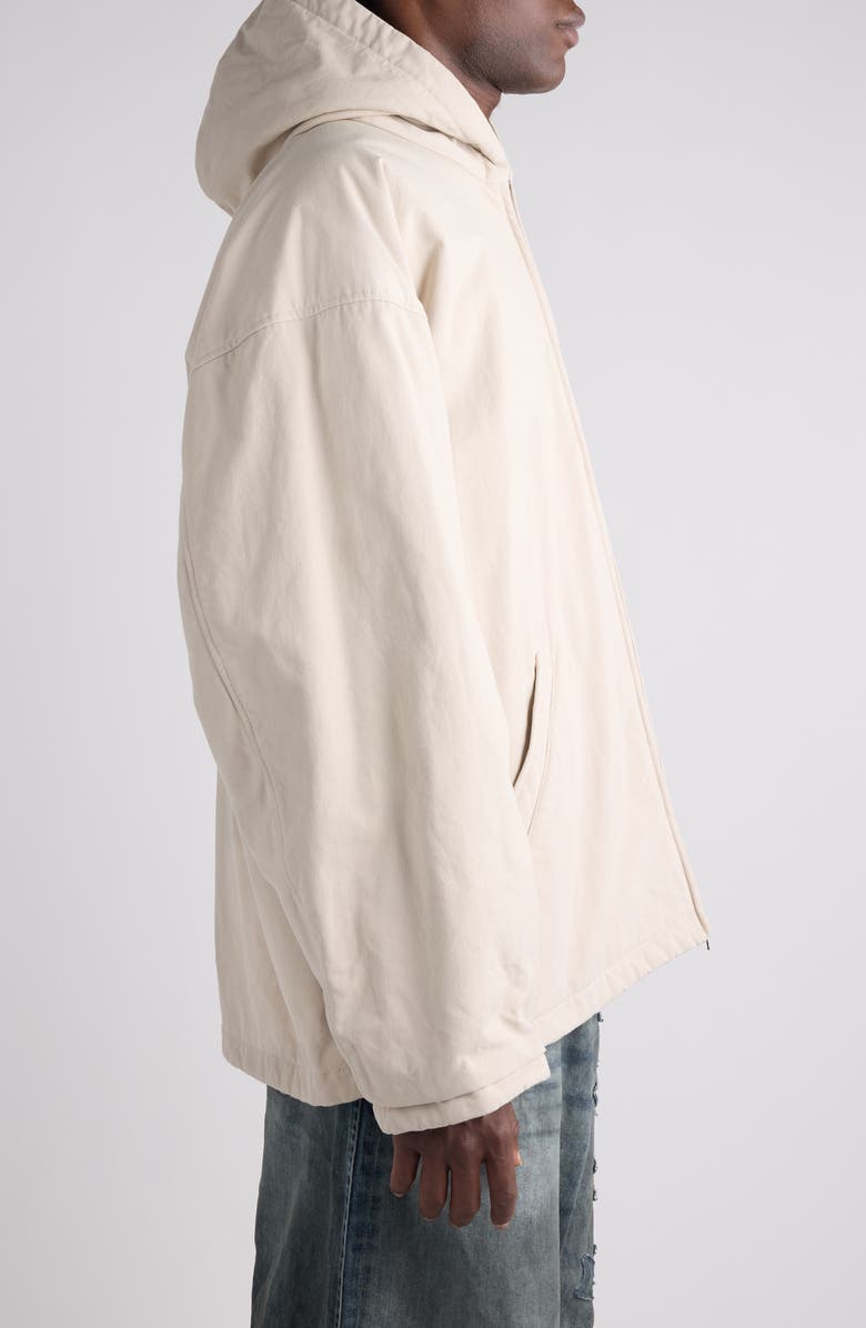 Balenciaga Cotton Blend Hooded Jacket, Alternate, color, 9710 Light Beige